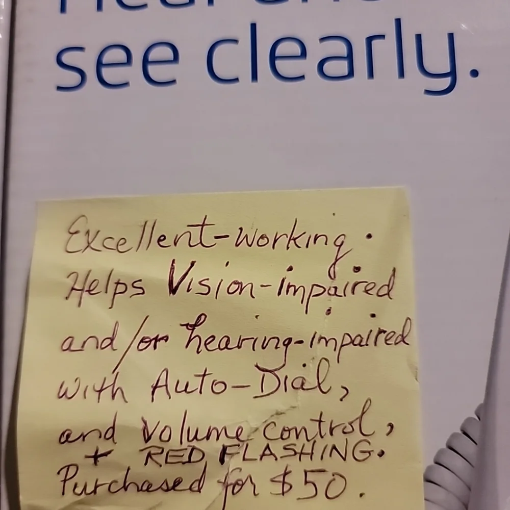 Clarity P300 Amplified Braille‎ Phone -Hard of Hearing Low Vision W/ Auto Dial
